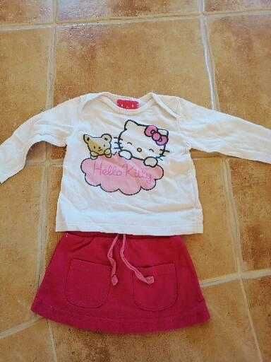 Komplet 68 spódnica bluzka Hello Kitty