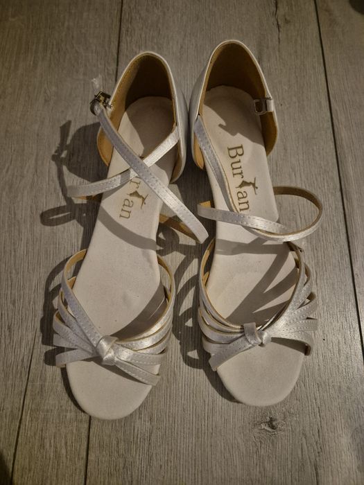 Buty taneczne białe, BURTAN "Havanna" - obcas 3.5cn