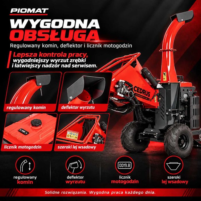 Cedrus CEDRB05PRO-HE-V rębak 12 cm podajnik hydrauliczny 2 cylindry