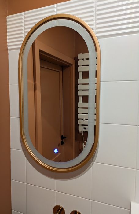 Lustro 45x80 miedziane LED