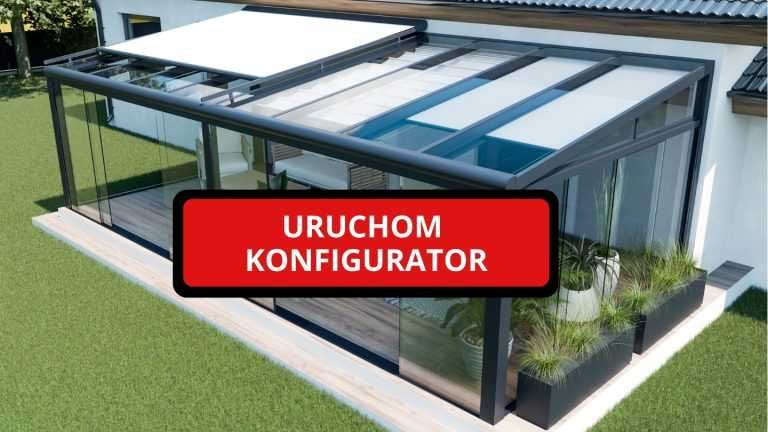 Nowoczesne zadaszenie tarasu 5×4 m – aluminium + poliwęglan