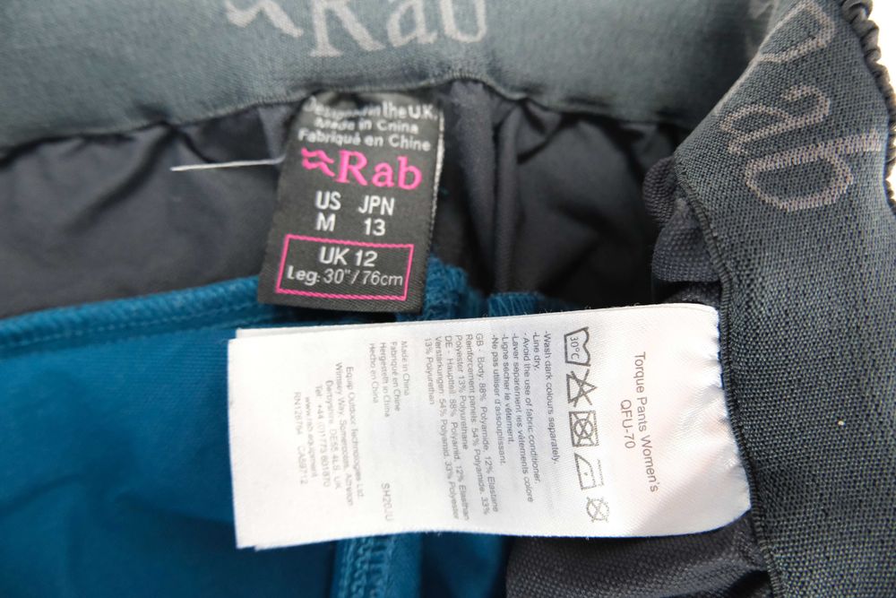 RAB torque pants damskie spodnie softschellowe r M