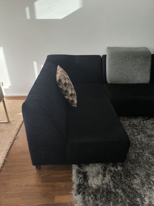 Sofa de canto preto