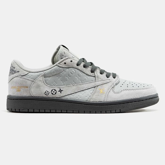 Кросівки Nike Air Jordan 1 Low x Travis Scott x Louis Vuitton premium