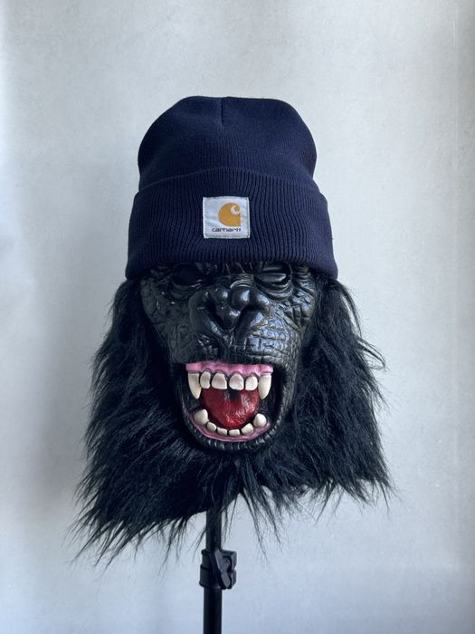Шапка Carhartt мужская one size темно синяя оригинал. Чоловіча шапка Carhartt синього кольору оригінал