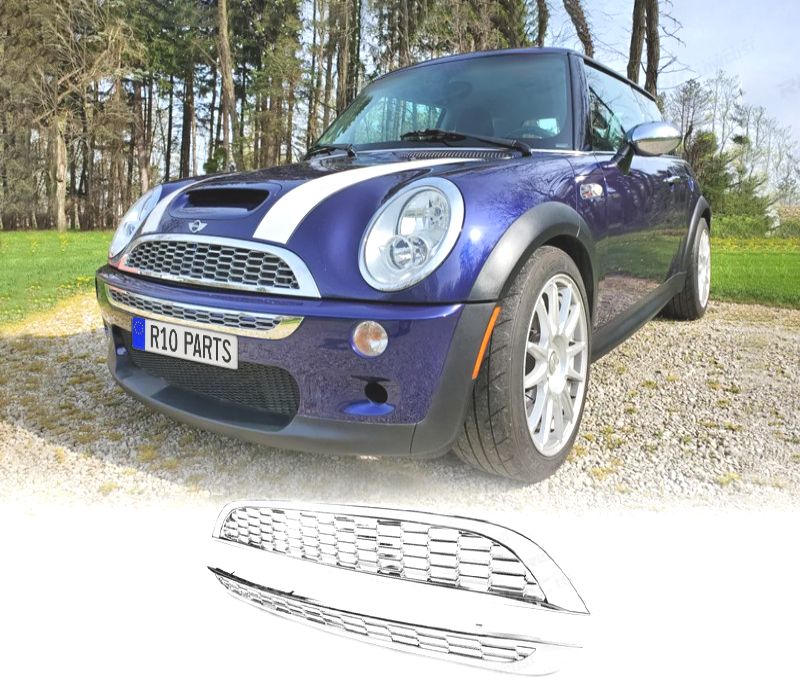 GRELHA MINI COOPER S 04-06 CROMADA