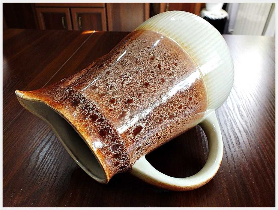 Duży dzbanek ' Maria' z ceramiki glazurowanej Sadulski Mirostowice PRL