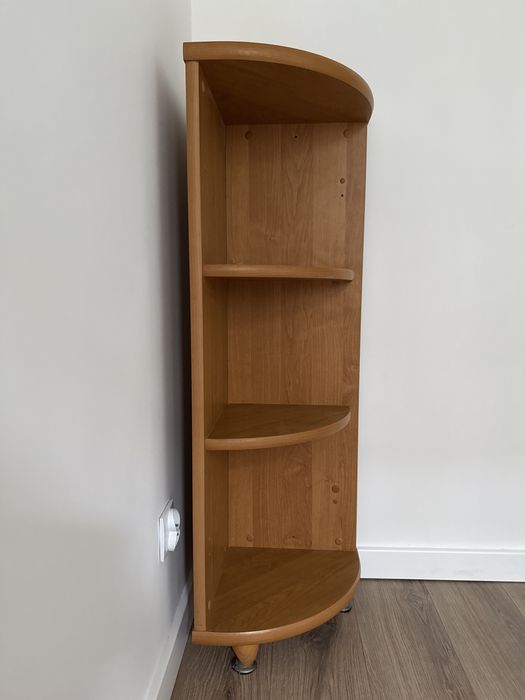 Regał narożny wysokość 108,5cm bok 35cm BRW olcha miodowa