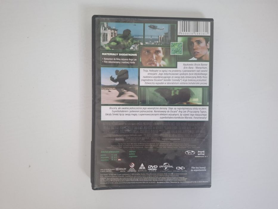 Hulk DVD Marvel Eric Bana
