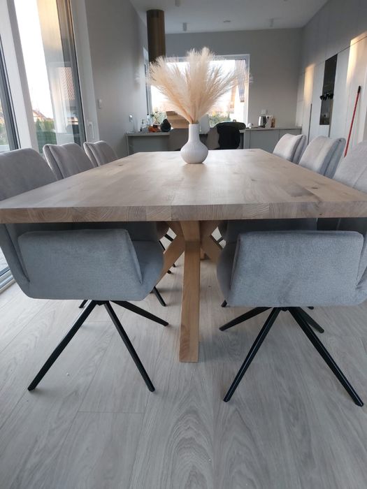 Stoł dębowy , pająk, krzyżak. Loft , nowoczesny