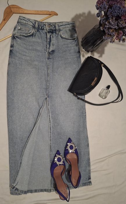 Трендова джинсова спідниця ZARA