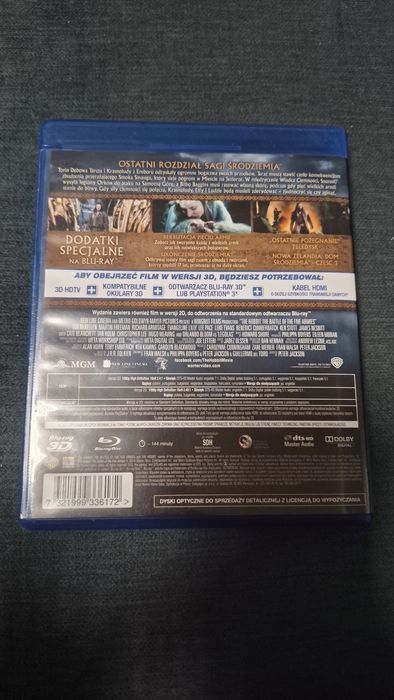 Hobbit bitwa pięciu armii 3d bluray