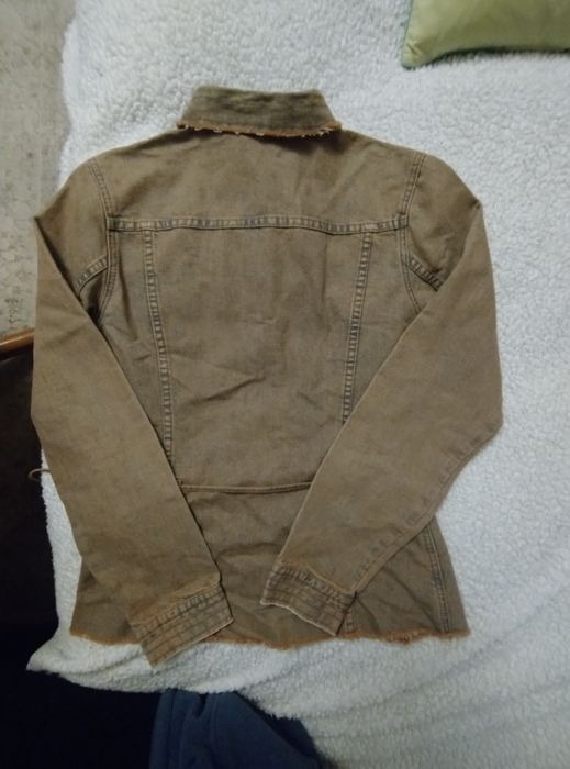 Kurtka a'la jeansowa, brązowa