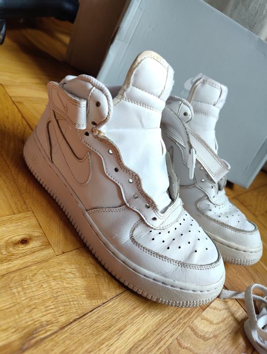 Nike air force 1 one HI high 38 bez wkładek i sznurówek