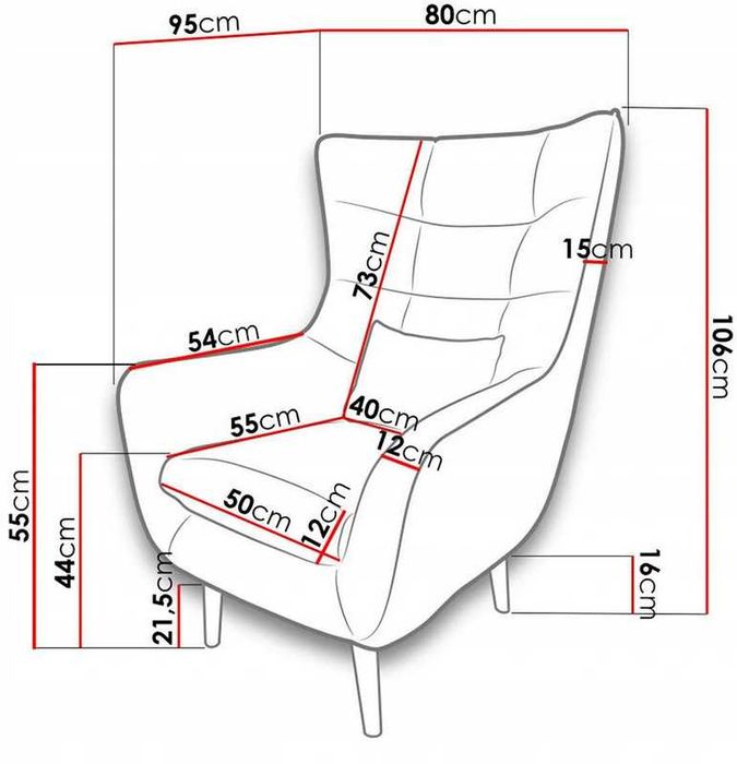 Nowoczesny fotel uszak/Kolory do wyboru/Możliwy podnóżek/DONAT