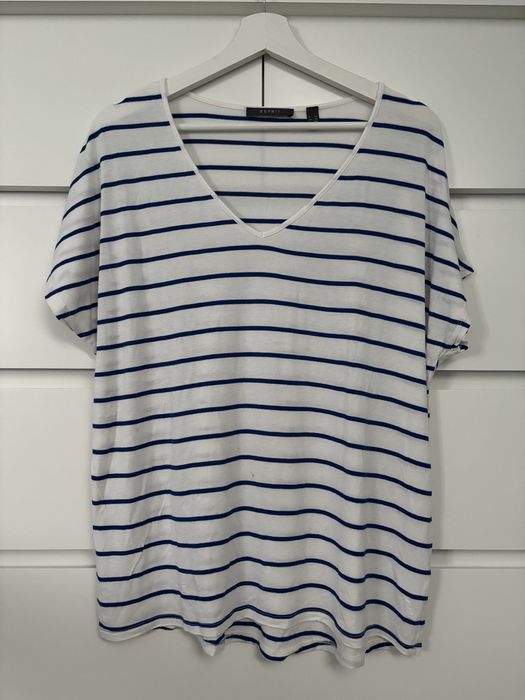 Bluzka XL tshirt paski esprit