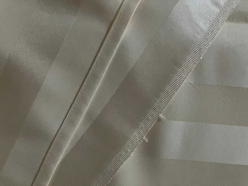 Zasłony, tkanina/materiał, kremowe pasy 160x200 cm – 2 sztuki