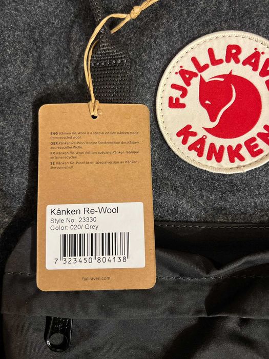 Nowy plecak miejski Fjällräven Kanken Re-Wool 16 l grey