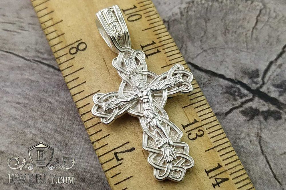 Серебряный православный крестик 925 пробы. Срібний хрест