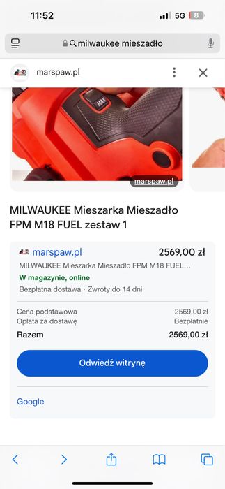 Milwaukee M18 FPM Mieszadło