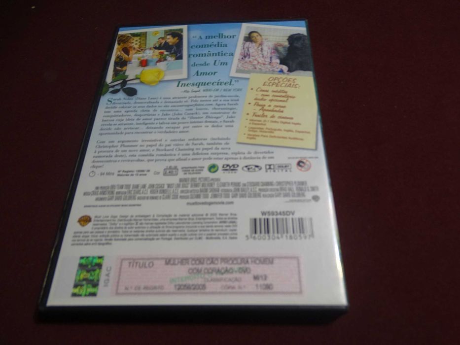 DVD-Mulher com cão procura Homem com coração-Diane Lane/John Cusack