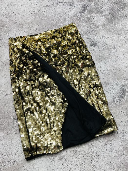 Женская юбка в золотых пайетках H&M S