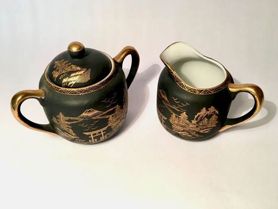 PORCELANA JAPONESA - açucareiro e leiteira - Mori China