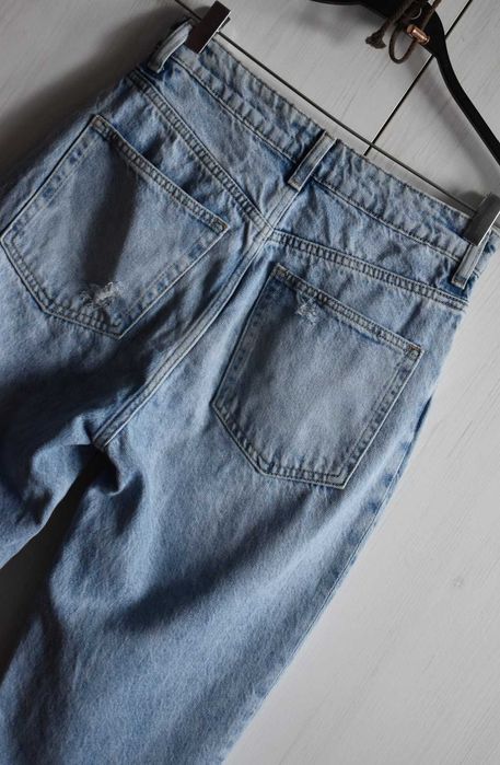 Spodnie dżinsowe 36 S jeansowe boyfriend luźne proste dżinsy jeansy