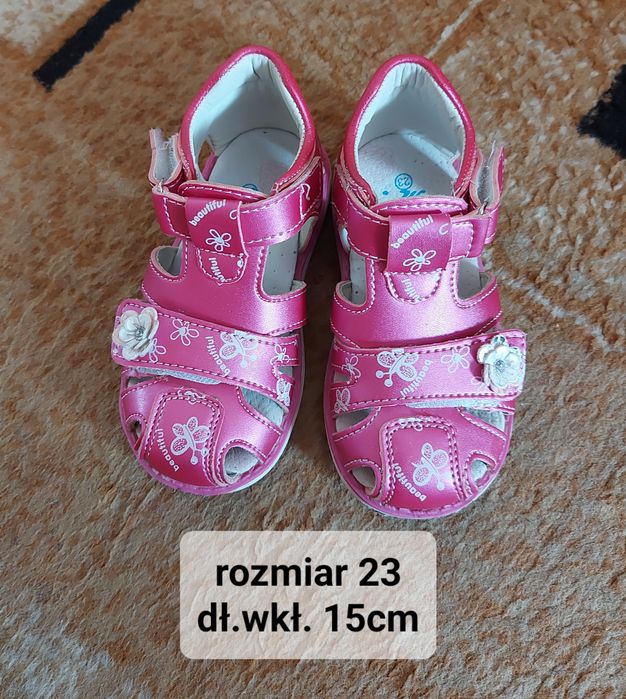 Sandałki dla dziewczynki rozmiar 23