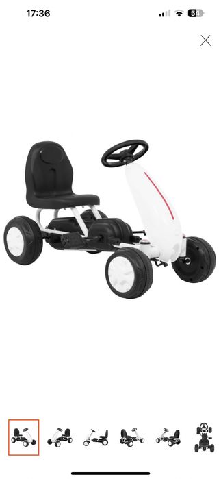 Ramiz, mini gokart z napędem, biały