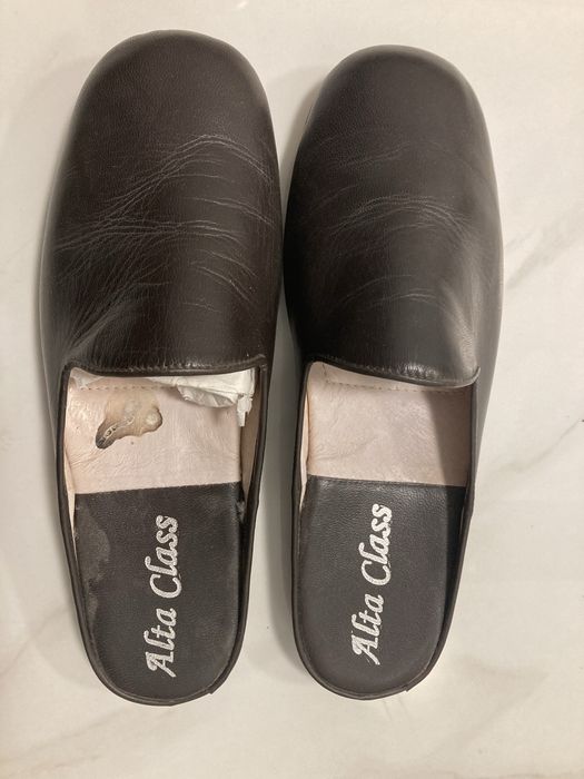 Sapatos de quarto de pele homem - 41,5