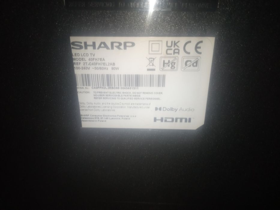 Telewizor Sharp 40" na części