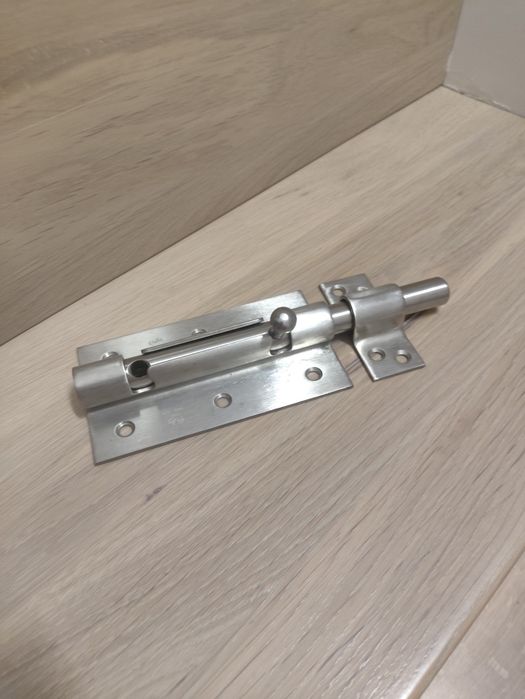 Zasuwka Zasuwa 120mm z możliwością założenia kłódki INOX