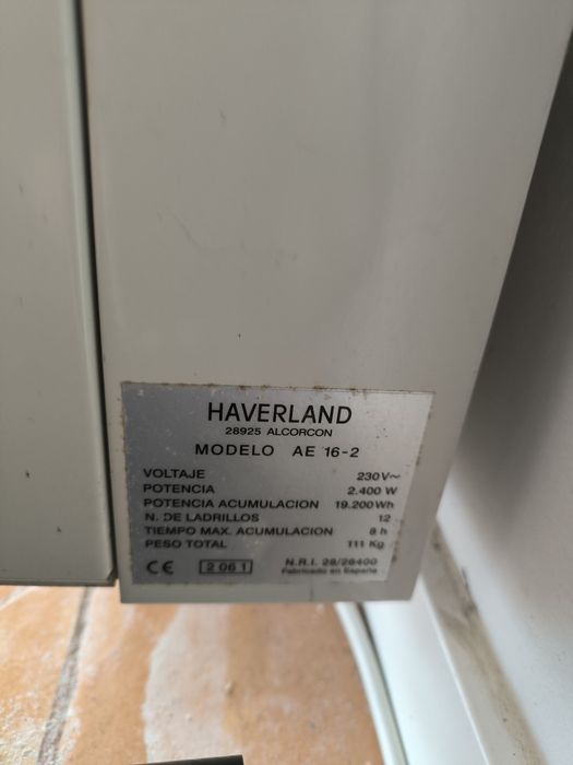 Acumulador cerâmico Haverland AE-16-1 e AE-16 2 .