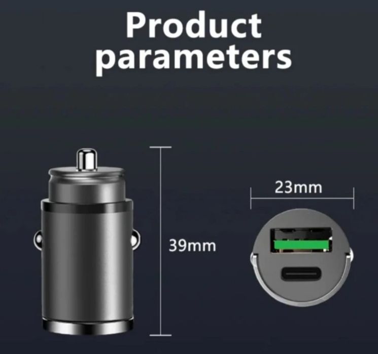 Автомобільний зарядний пристрій 18W Olaf Mini Швидка зарядка