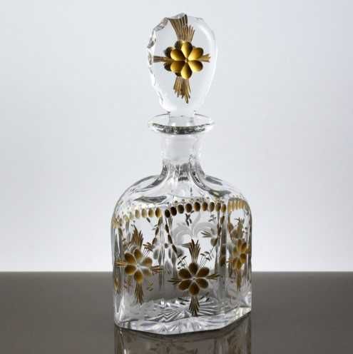 Garrafa em Cristal com Decoração Floral