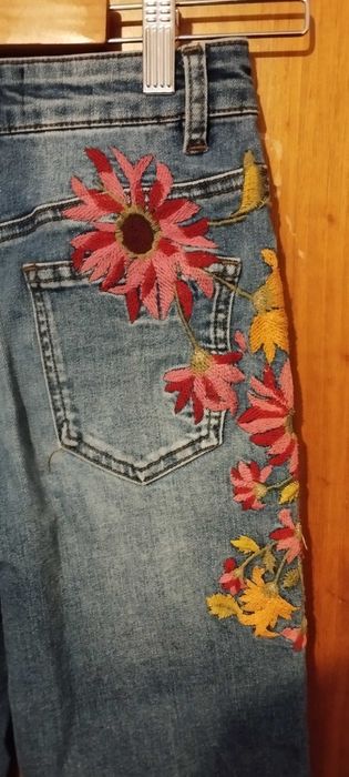 Caças de ganga Desigual Bordadas - Muito bom estado