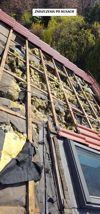 Ocieplenie Celulozą, Naprawa Dachu po Kunie, Piana Pur, Wdmuchiwanie