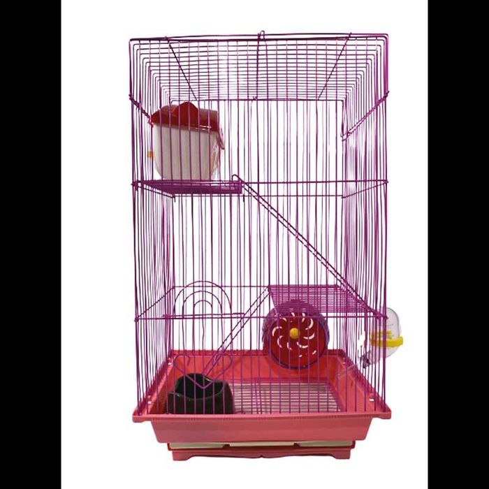 Высокая просторная клетка для хомяка. Яркие цвета. Эконом! AV3B