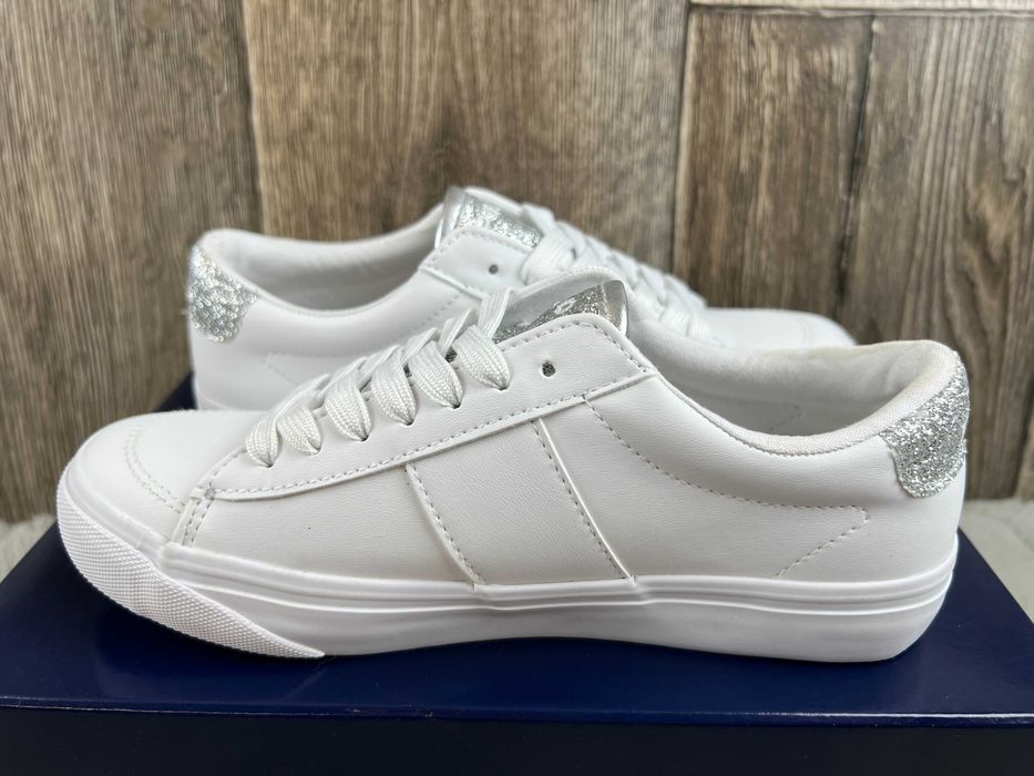 Buty damskie białe trampki Polo Ralph Lauren Rayley 35