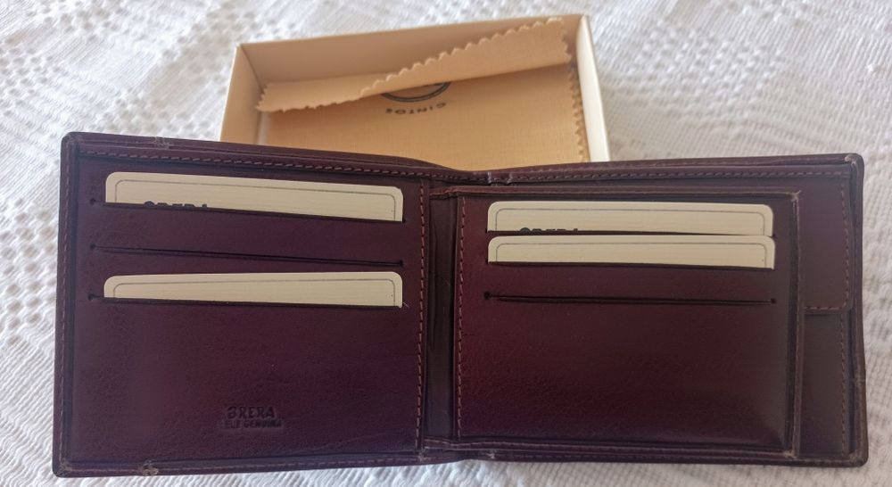 Carteira de homem em pele