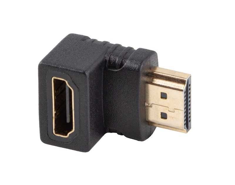 Adapter Lanberg HDMI(M) -> HDMI(F) 4K kątowy dół (1361)
