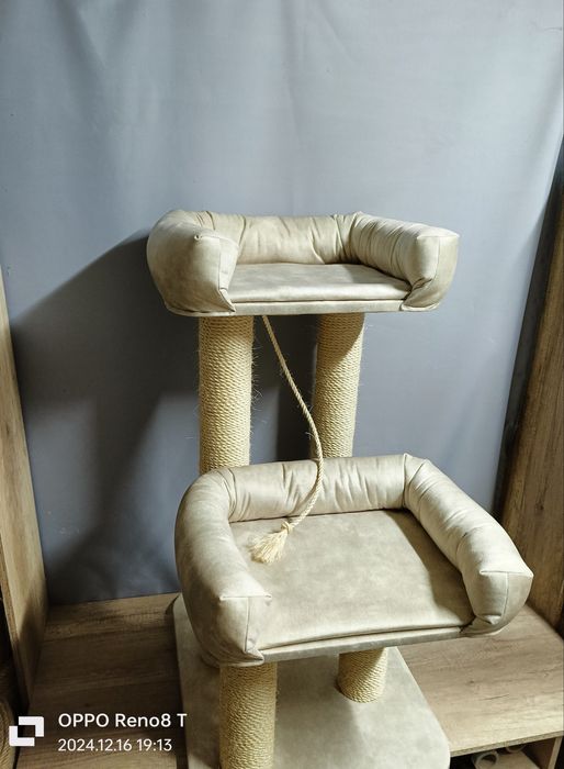 Podwójny drapak dla kota, dwa legowiska, XXL