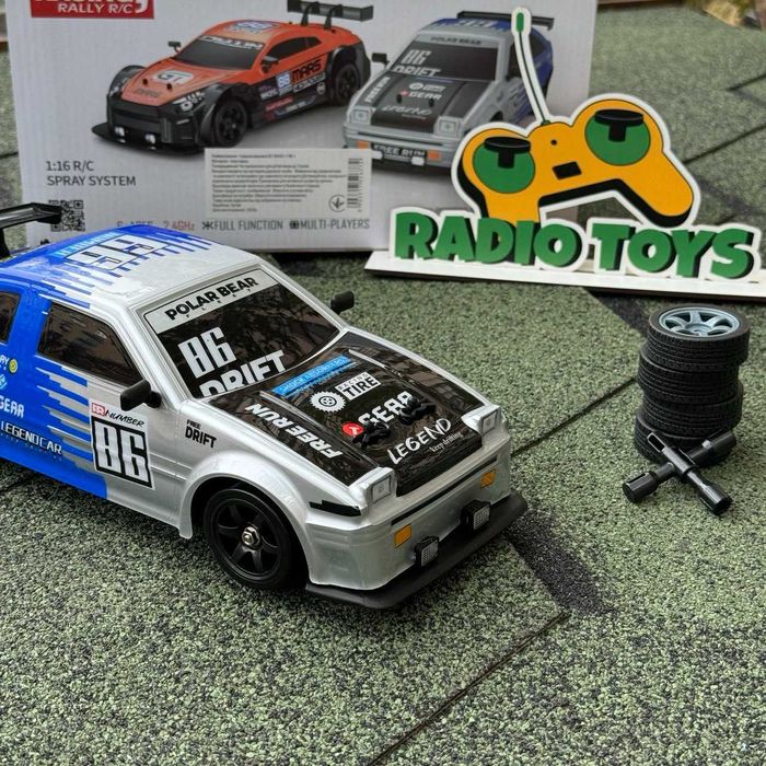 Машинка для дрифту на радіоуправлінні Toyota Trueno AE86 1:16 . Дрифт