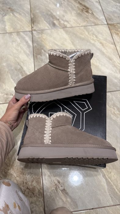 Жіночі уггі Keddo Ugg замшеві з підкладкою з вовни зимове взуття зима