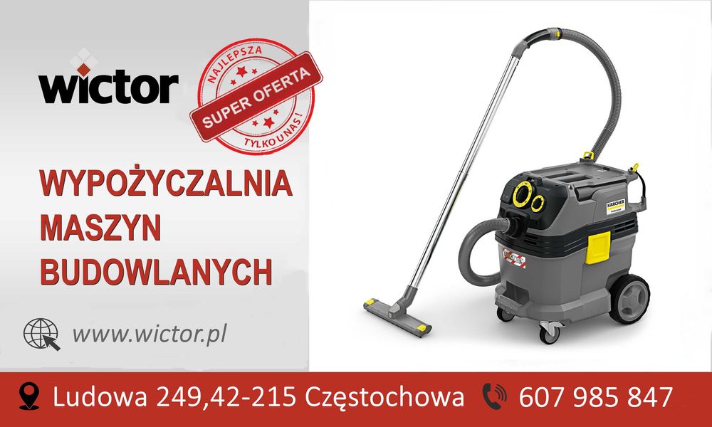 Odkurzacz przemysłowy Karcher wynajem - wypożyczalnia