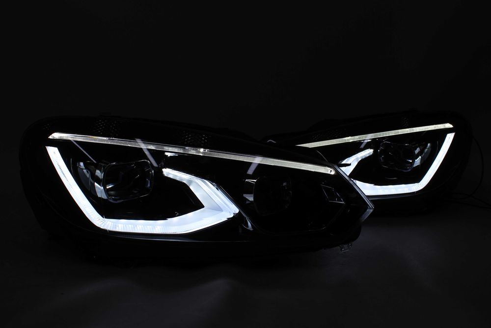 Lampy reflektory przednie przód VW GOLF 6 08-13 GTI FUL LED BI-LED h7 NEON Soczewki Animacja