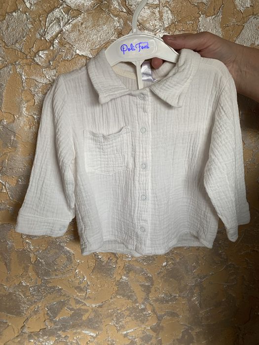 Біла муслінова сорочка для двійні