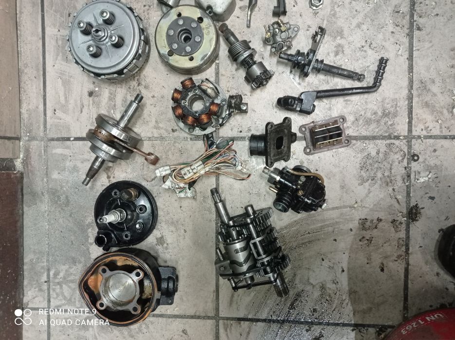 Silnik am6  174c 50cm3 części sprzęgło wał stator Magneto skrzynia