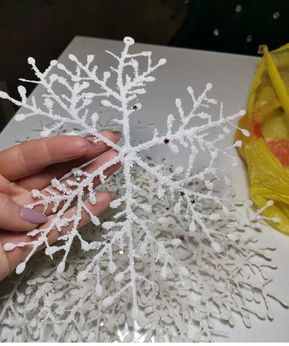 Снежинки на окно новый год праздник